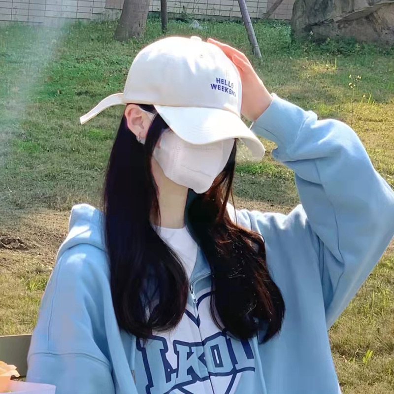 Han Han Xinxiang Han Edition Student Couple Letter Spring and Autumn Sunscreen Baseball Cap Show Small Face