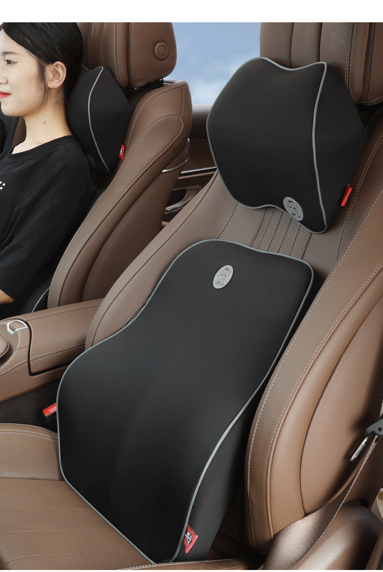 Car Lumbar Support Cushion Memory Foam Waist Pillow Car Seat Back Support Driver Lumbar Support Set