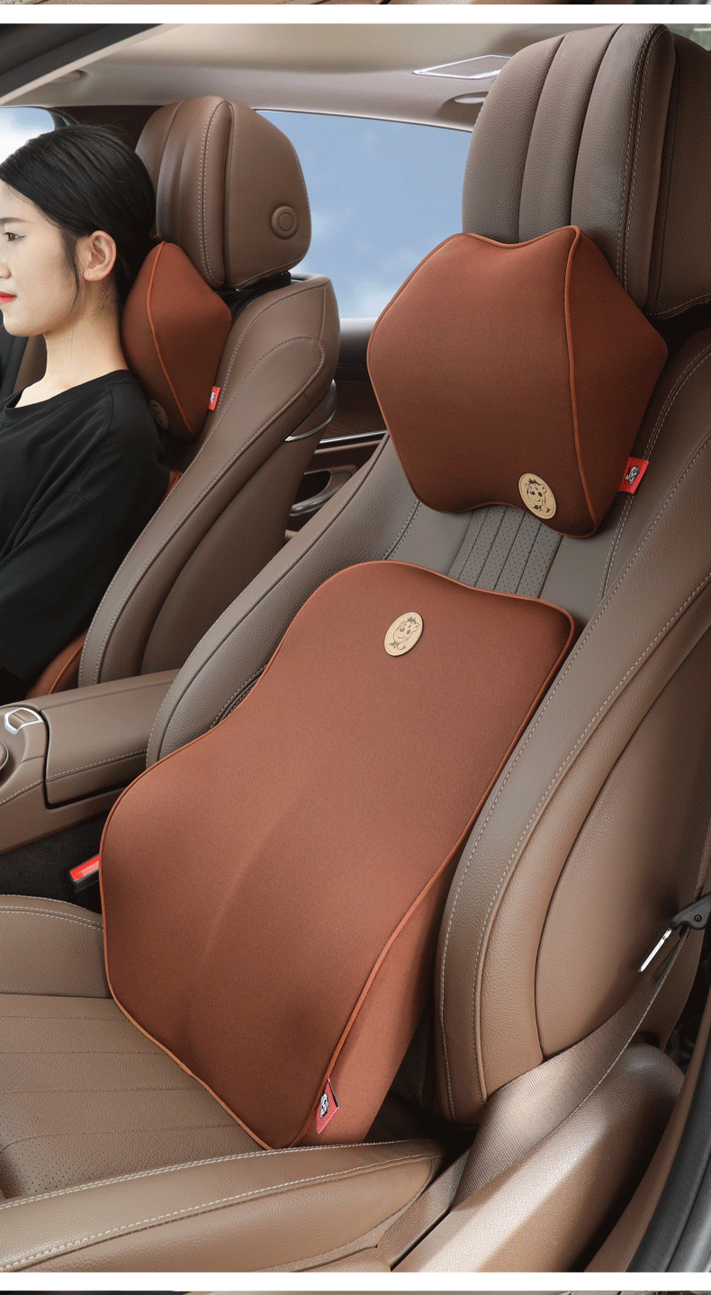 Car Lumbar Support Cushion Memory Foam Waist Pillow Car Seat Back Support Driver Lumbar Support Set