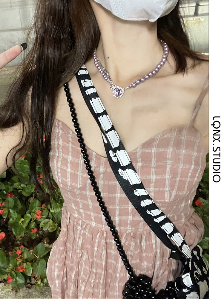 2023 NEW SUMMER WAIST CINCHED THIN LITTLE JUMPSUIT WOMENS PLEATED VERSATILE FOREIGN PLAID SUSPENDER HAKAMA