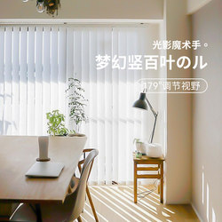 Japanese simple dreamy vertical blinds vertical curtain gauze curtain balcony blackout sun protection internet celebrity living room vertical door curtain