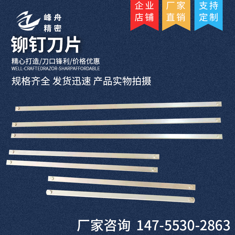 Rivet Blade Stainless Steel Strip Food Blade Fish Fresh Meat Chedine Cut Silk Machine Strip Blade Custom