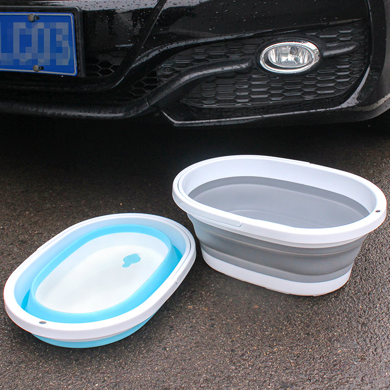 Car foldable bucket Car portable car wash bucket Travel special car fishing outdoor telescopic large capacity
