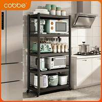 Carba Kitchen Shelf Landing -Многослойная многослойная из нержавеющая сталь домашняя сталь Микроволновая печь горшка поли функции хранения