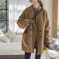 Зимний бархатный женский маленький длинный пиджак классического кроя, куртка, подходит для подростка, в британском стиле, средней длины