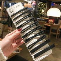 Simple black short hair clip female duckbill clip Korean broken hairclip headdress hair card edge clip hairclip back head