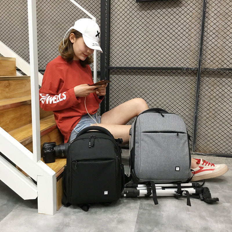 Suitable for Canon Nikon Sony Single Eye Camera Pack Photographic Pack Dual shoulder Shoulder Bag Outdoor Micro Single Eye Camera Bag 200D800D