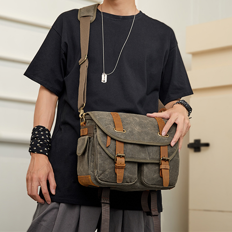 Suitable for professional Canon Nikunsony SLR Camera Package Single Shoulder Waterproof Retro National Geographic Pack