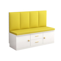 Card seat restaurant home solid wood sofa bench shopping mall locker soft package card seat small apartment sofa storage balcony cabinet