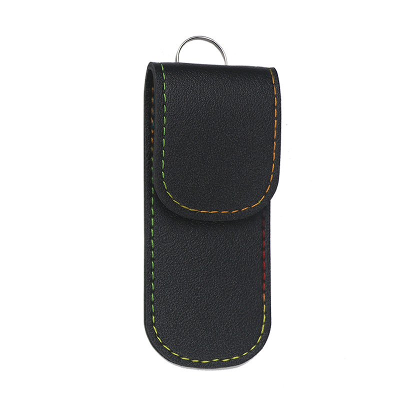 Protective Case for Small Items, USB Flash Drive Leather Case, Small Items, Nail Clippers, Black Nail Clipper Storage Case, Protects Memory Cards
