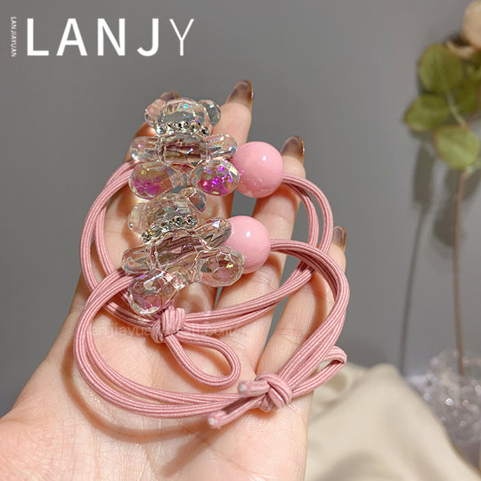 Exquisite transparent bear children's head rope