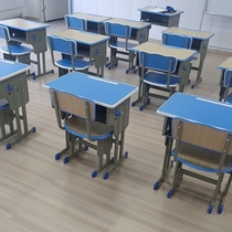 Thickened desks and chairs factory direct single set plastic training desk single double writing desk ABS plastic