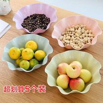 Plastic fruit pan transparent dry fruit tray European-style living room big zero food pan modern minimalist creative candy tray home