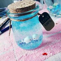 DIY Starry Sky Bottle Cover Material Bag Starry Cloud Bottle Rainbow Bottle Permissible Bottle Rafting Ocean Bottle Finished Glass