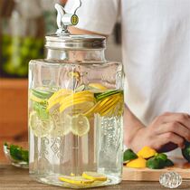 Fridge Bucket bucket Divine Instrumental Fruit Tea Jars Cold with tap Horizontal Placed Cold Water Jug Cold Beer Drink Coke Barrel Container