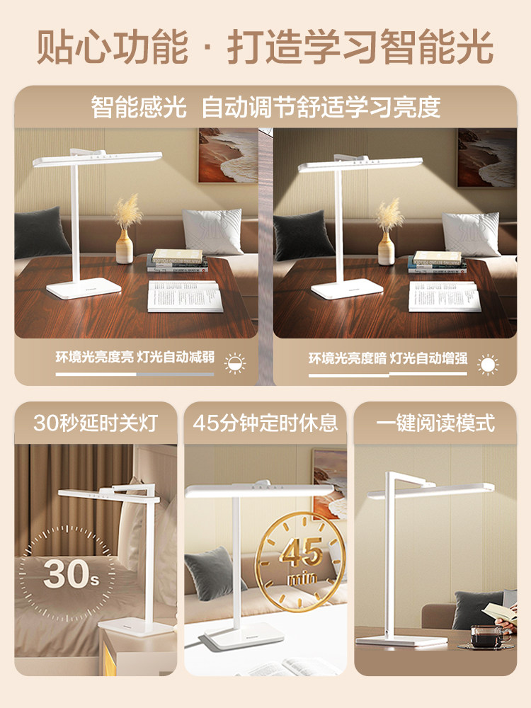 Panasonic Full-Spectrum Desk Lamp for Eye Protection, Special for Studying, Kidsren and Students, Reading and Writing Desk, Dormitory Bedside Lamp 2025