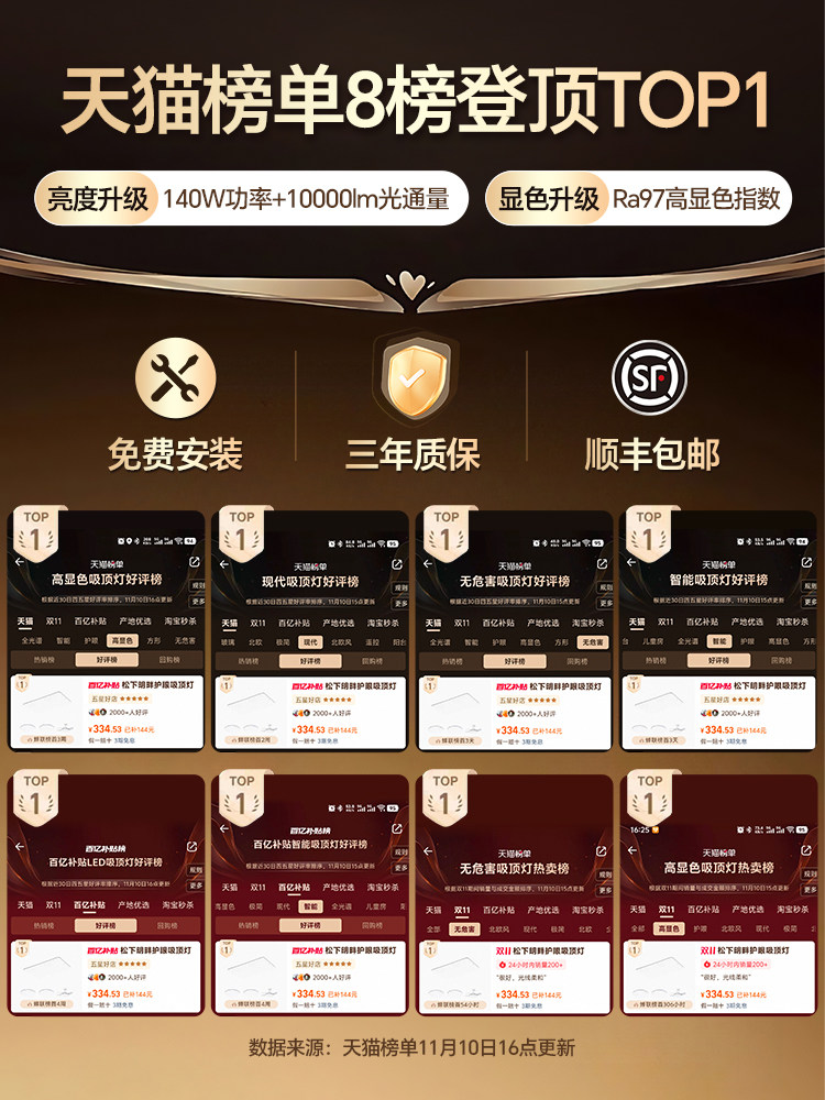 Panasonic Mingpan Pro Full-Spectrum Eye-Protection Led Ceiling Light, Modern Minimalist Living Room Main Light Fixture, Stylish Whole-House Smart Lighting