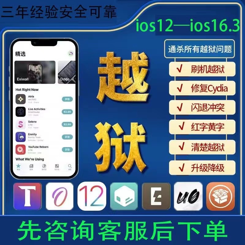 Apple Phone Online Prison Break Remote iphone6 Generation 6s 8P X System Prison Break iOS14 12 13 15-Taobao