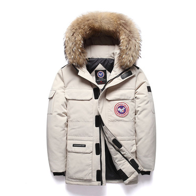 冬季大码工装加厚情侣大鹅羽绒服