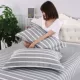 Vỏ cotton một cặp vải cotton nguyên chất sinh viên gối đơn vỏ gối người lớn cộng với vỏ gối lõi 4874 - Gối