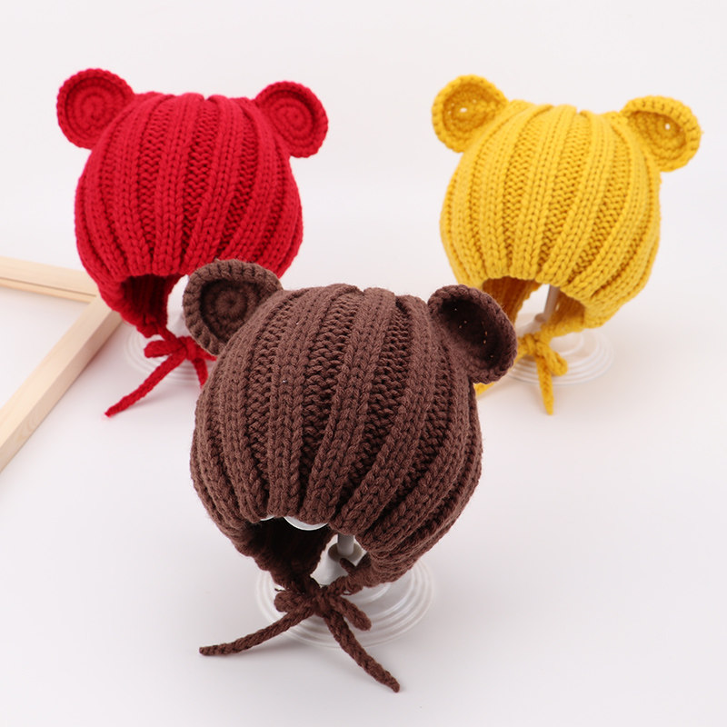 Fall and winter baby hat 5 months - 3 years old boy and girl child to guard ear baby hat winter children's hair tide