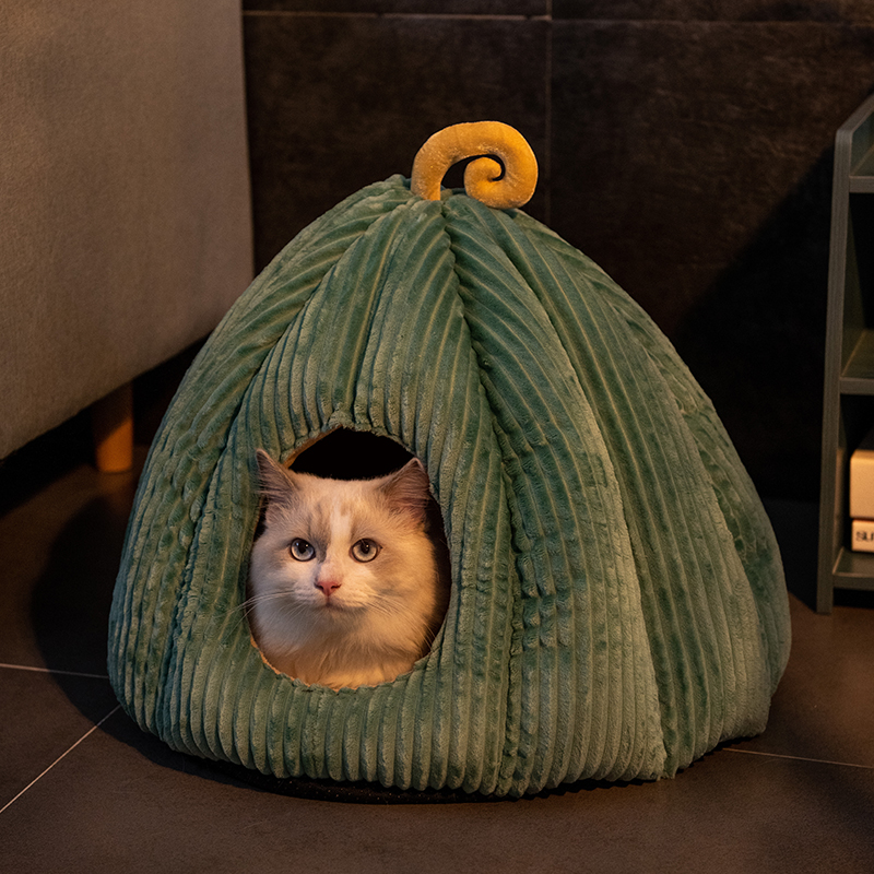 Cat litter winter warm closed cat house four seasons universal cat bed winter cat house removable and washable pet supplies