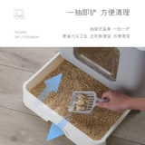 Полностью закрытая кошачья песчаная горшка -в типе туалетные принадлежности для кошачьего туалета дезодорант -стиль кошачий кошачий песчаный кастрюль Бесплатый большой кошачий дерьмо бассейн