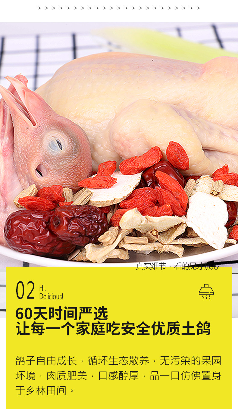 乡缘时空 农家散养乳鸽 350g*3只 生鲜现杀 图7
