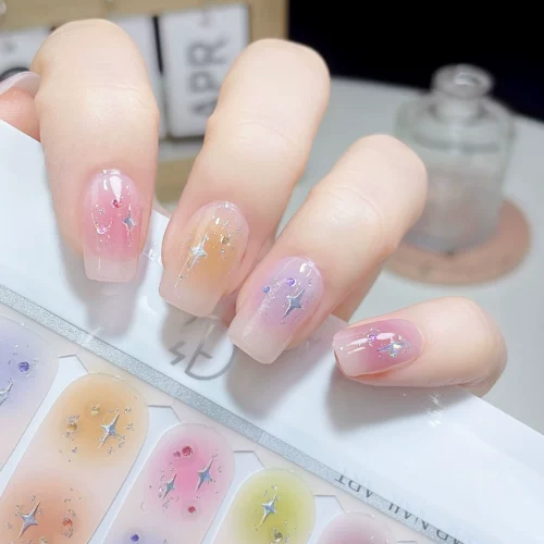 Мультяшные наклейки для ногтей для маникюра, милые накладные ногти, гель-лак для ногтей, коллекция 2023