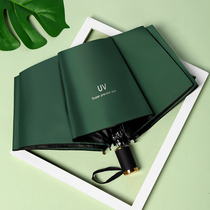 Automatic sun umbrella Forest dual-use folding sunshade sunscreen anti-ultraviolet sun s umbrella men and women customized logo