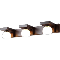 Medieval goggles headlight LED mirror cabinet special wall lamp solid wood Chinese wall lamp creative bathroom bathroom retro lamp