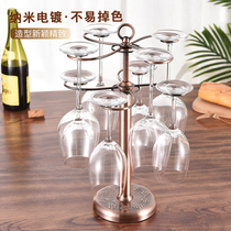  Red wine glass set household red wine rack decoration creative double-layer eight wine glass rack Red wine glass storage artifact