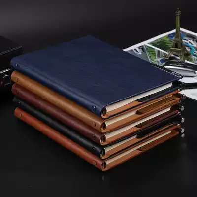 Today's loose leaf a5 Notebook notebook notebook Korean diary book high-end business with work calendar creative Chinese style retro tassel buckle thickened meeting record book leather noodle