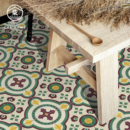 小火柴 Ретро -сельская культурная и творческая плитка в стиле оригинальная цементная базовая цветочная пленка ресторан открытые стены цветочные таблетки