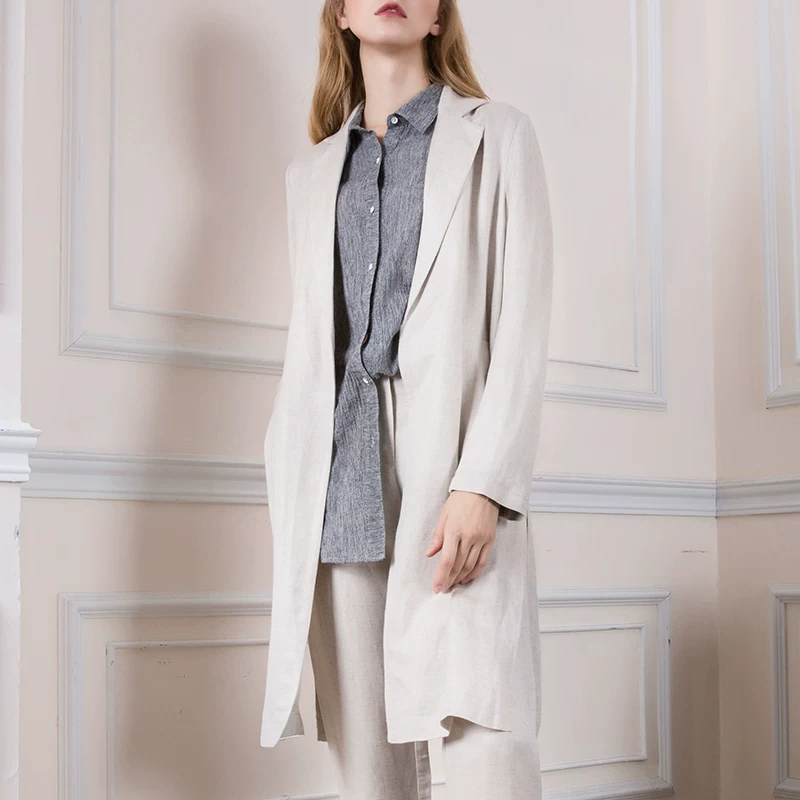 Весенний жакет, ретро кардиган, модное trench coat, коллекция 2021 года, хлопок и лен