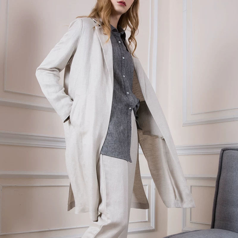 Весенний жакет, ретро кардиган, модное trench coat, коллекция 2021 года, хлопок и лен