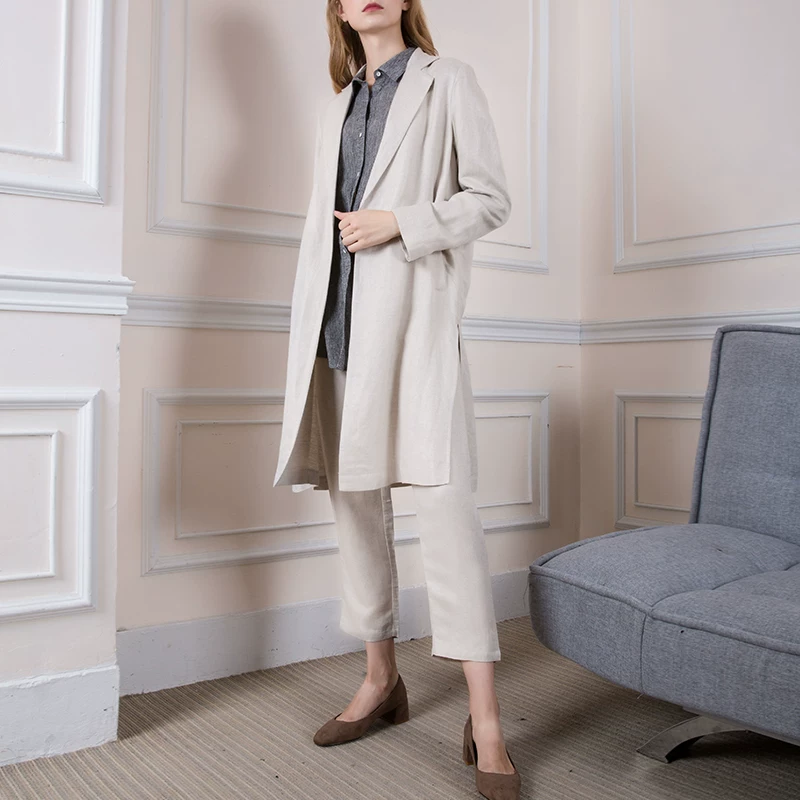 Весенний жакет, ретро кардиган, модное trench coat, коллекция 2021 года, хлопок и лен