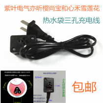 Purple Leaf Electric also Cherry Champ Treasure and Heart Wo Snow Lotus Electric Hot Water Bag Warm Hand Bao Electric Warm Charging Power Cord