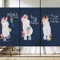 Anti-light window frosted glass sticker transparent non-transparent bathroom anti-peeping light-shielding toilet glass film