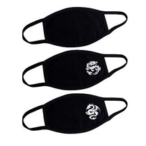 Korean version of the cover cartoon cute big child dustproof wind cotton breathable boy mask personality Black