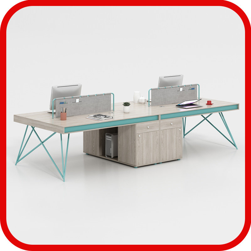 Staff Desk 4 persons in double room 4 6 minimalist modern combined staff station table office table and chairs combination