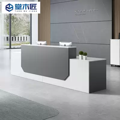 Simple modern front desk reception desk panel creative paint atmosphere company cashier counter counter front desk desk