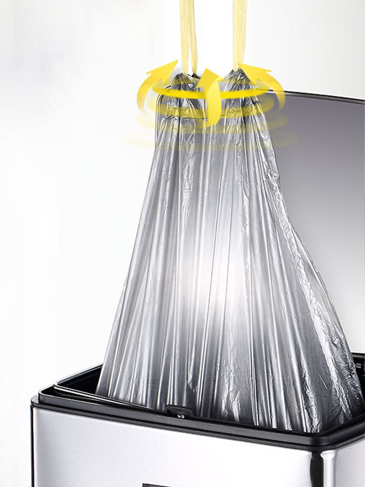 Wuyue people automatically close the mouth and thicken the drawstring garbage bag roll for household large kitchen portable medium household