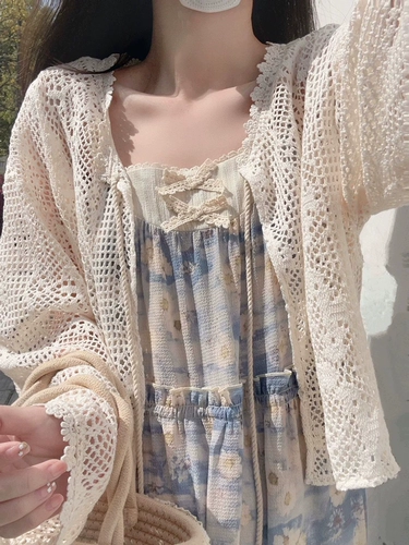 Летний кардиган, тонкая сексуальная трикотажная куртка, защита от солнца, оверсайз