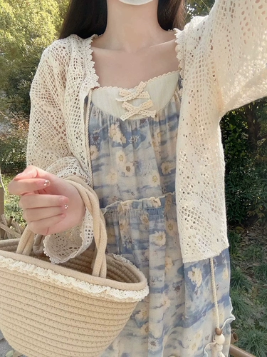 Летний кардиган, тонкая сексуальная трикотажная куртка, защита от солнца, оверсайз