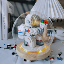 Cours Wedding Astronaut Building Blocks Romantic Birthday Valentines Day Gifts Girls Report White Mini Puzzle High Difficulty Assembly