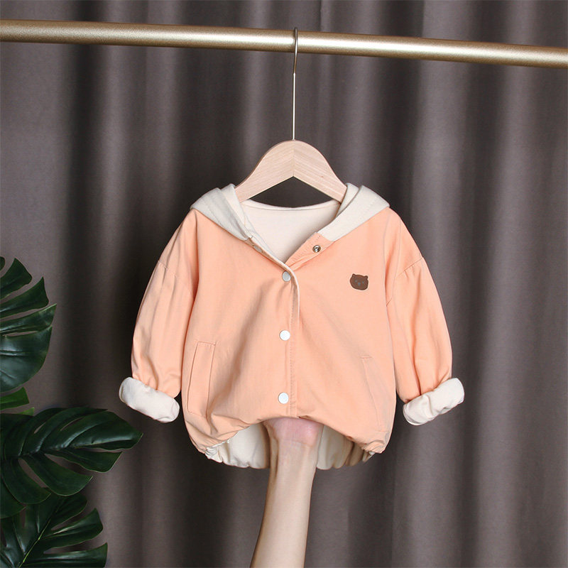Girl Spring Clothing Jacket Spring Autumn Money 2022 New Baby Baby Two Sides Wear Spring Foreign Style Fashion Jacket Blouse