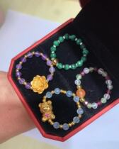 New style: extremely fine bead hand-designed ring s925 silver pearl south red crystal stone natural lapis lazuli agate bead string