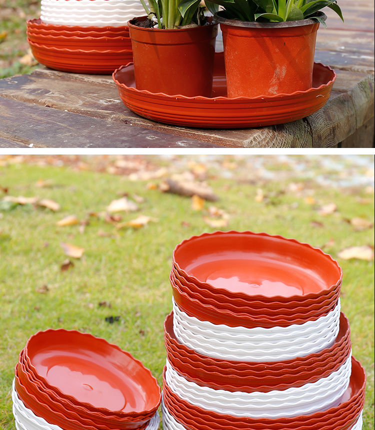 Plastic tray Plastic tubs flowerpot vase base collet lace large water pans round Plastic containers