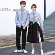 School uniform class uniform summer suit Korean version of ins College wind Hong Kong wind British high school students graduate girl skirt